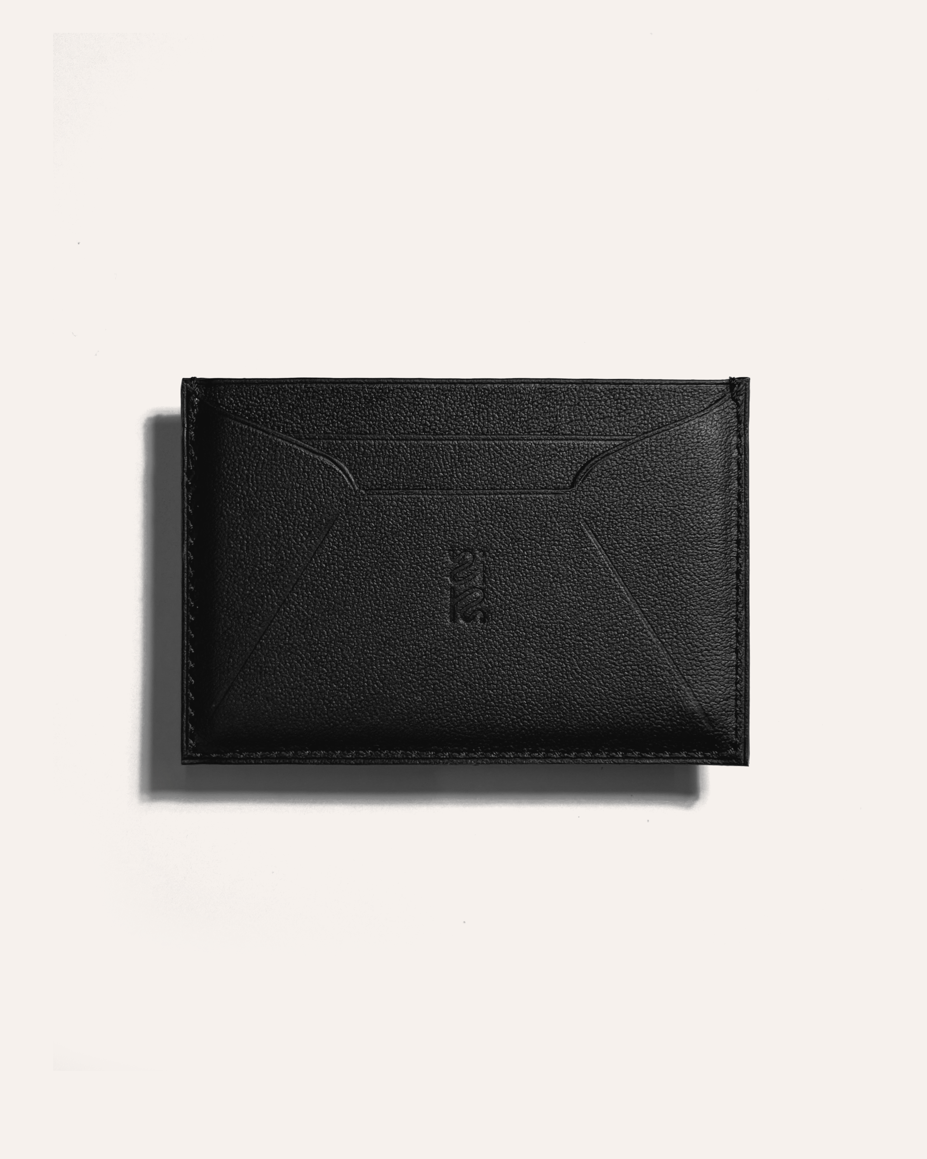 Porte carte double face - Noir Charbon